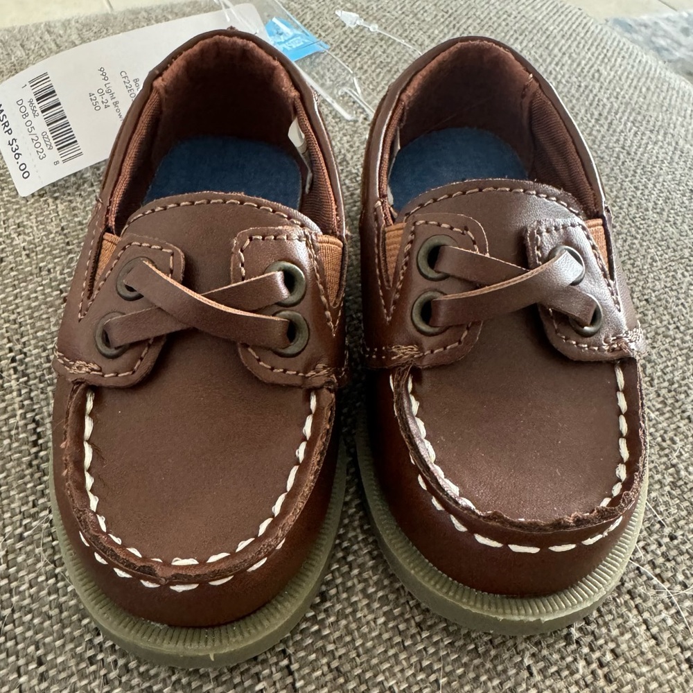 Carters Brown Baby Dress Shoes Size 4